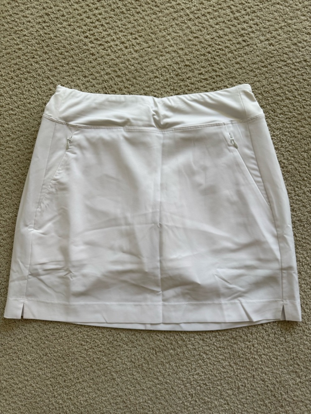 IBKUL White Performance Skort with Built-In Shorts